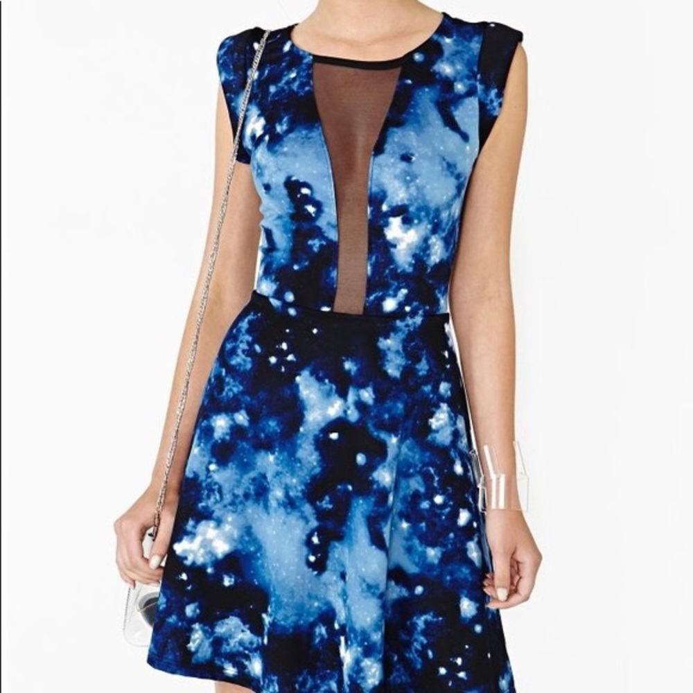 ✨🌌 Galaxy Blue Skater Dress 🌌✨
